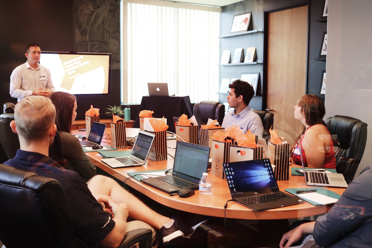 A Ledgerwise advisor walking a client team through their numbers